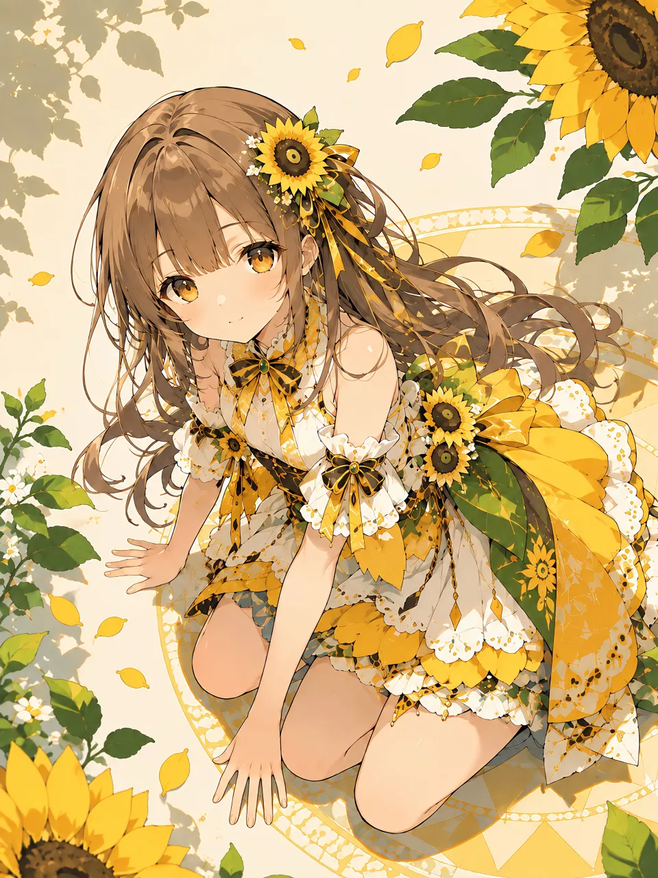 向日葵花语少女