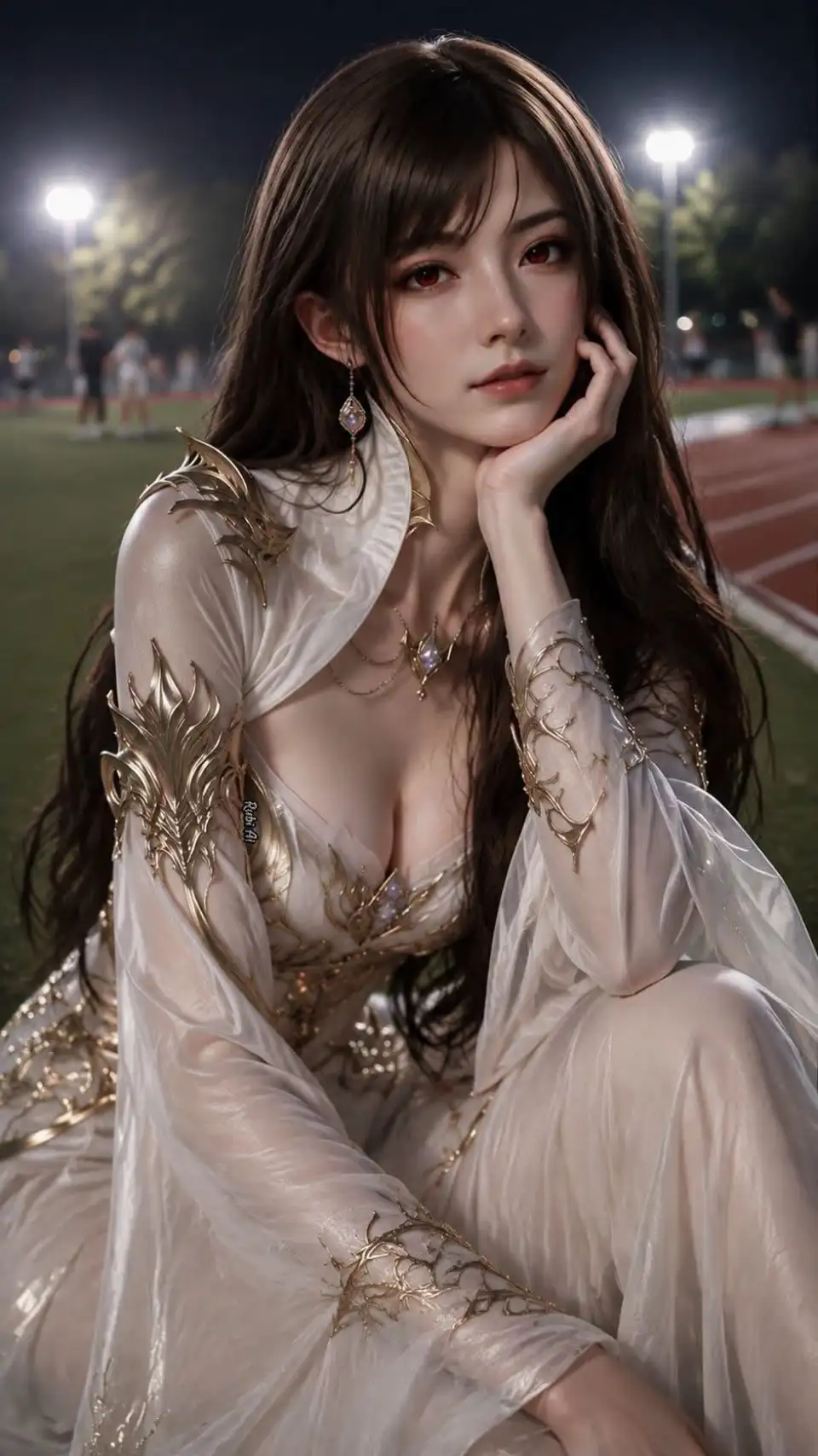 夜场金饰白纱少女