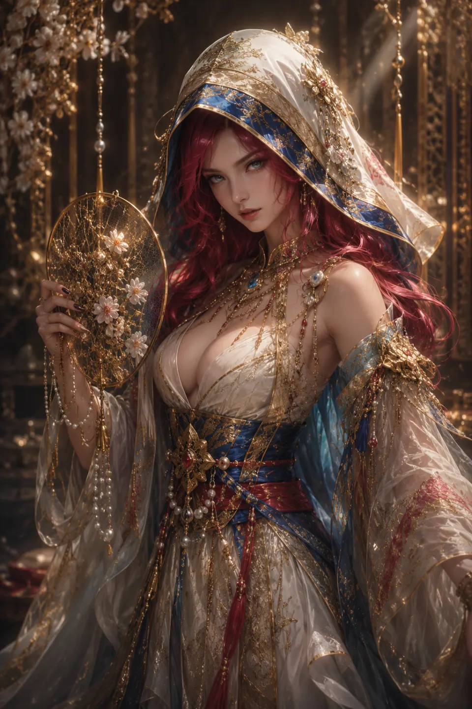 金纱红发奇幻少女