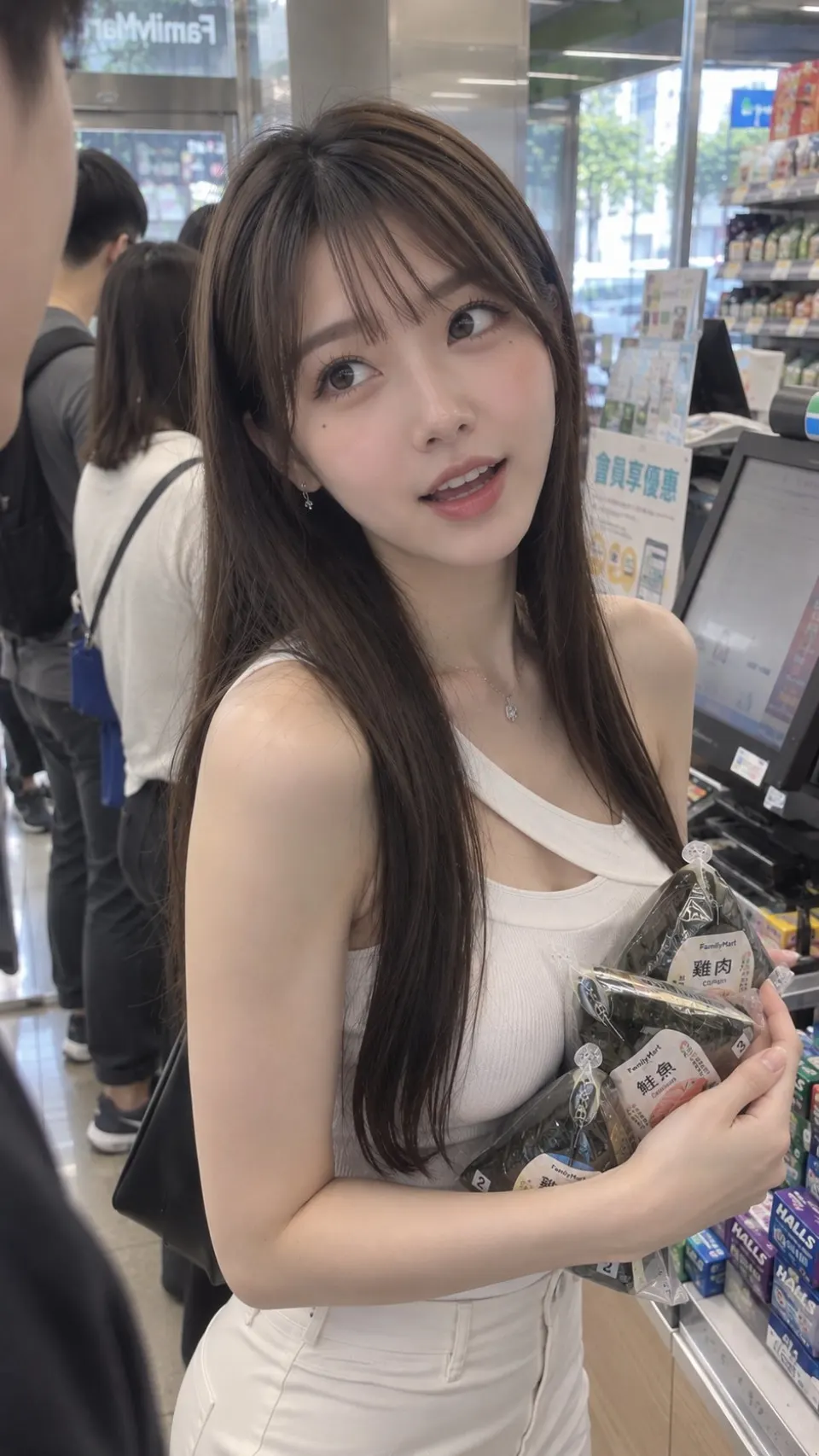 便利店收银区的饭团
