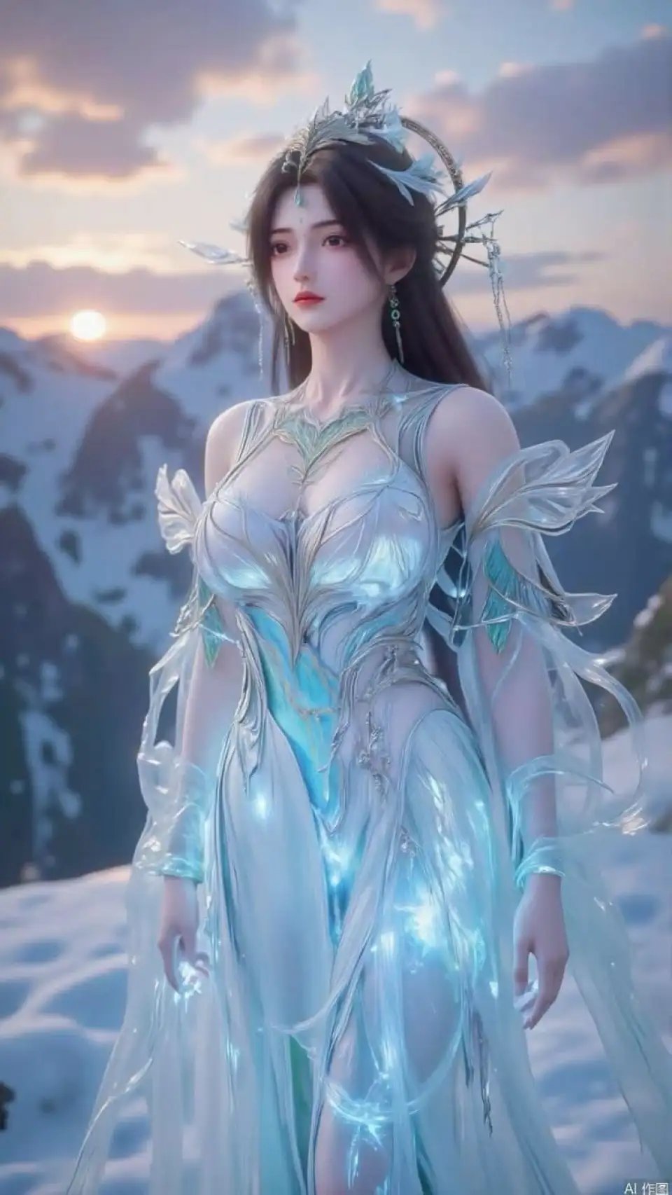 冰晶女神立雪峰