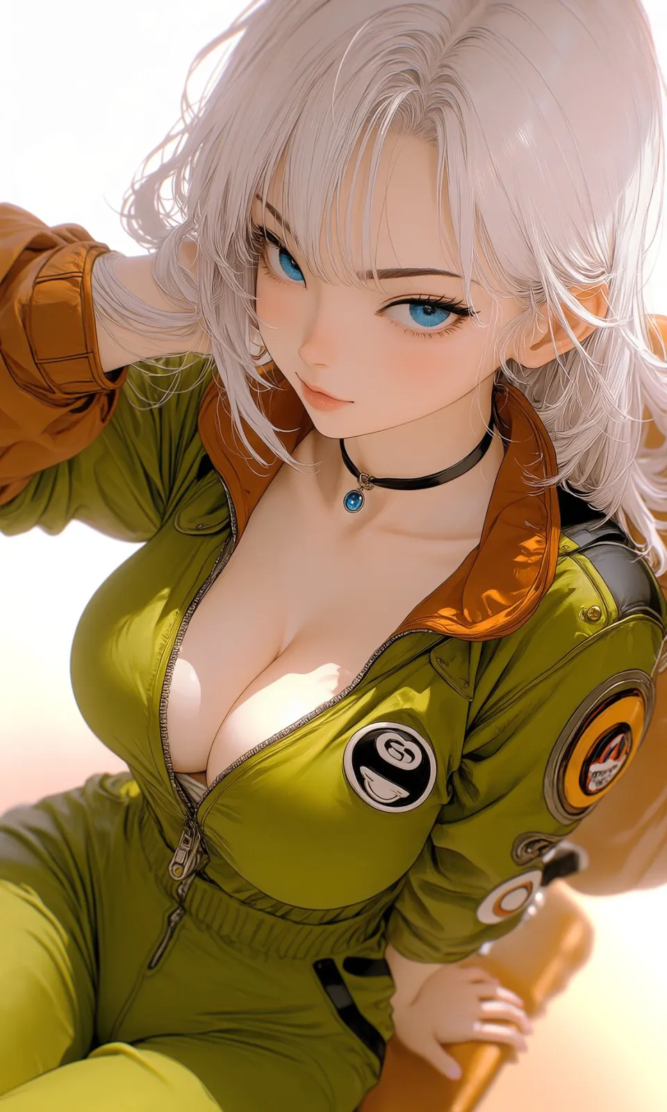 银发飞行员少女