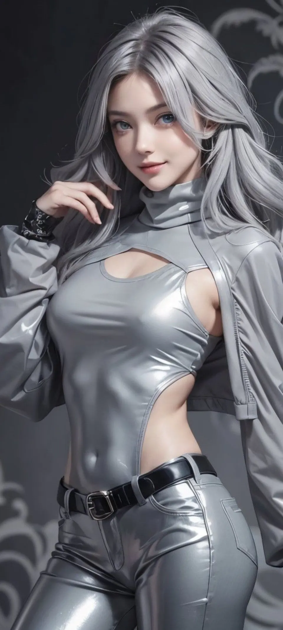 银发未来主义机能风少女