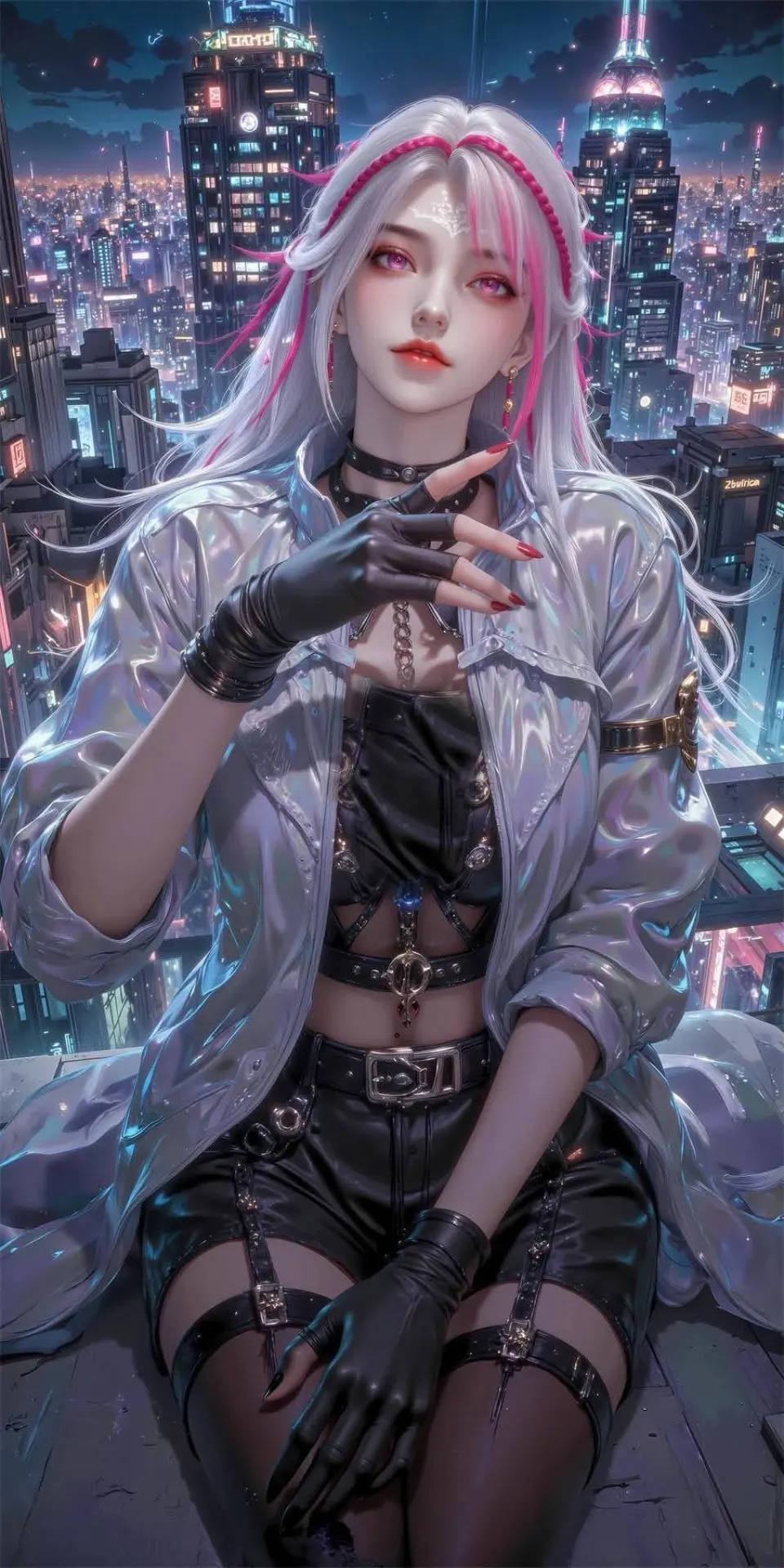 赛博都市霓虹少女