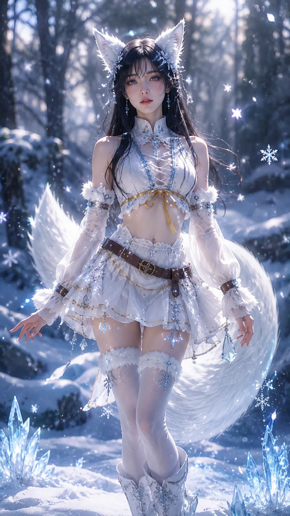 雪境狐灵少女