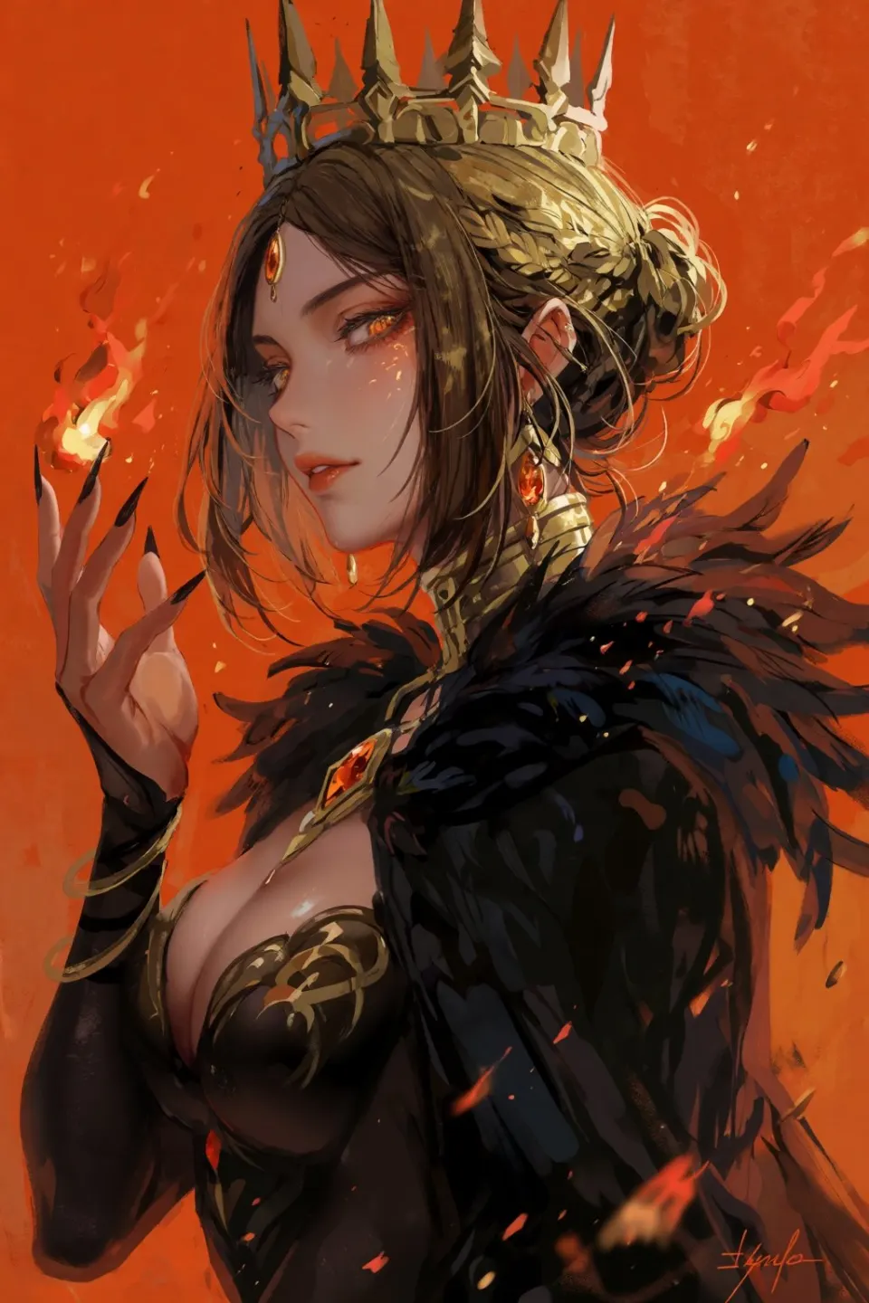 烈焰王冠：黑羽女王