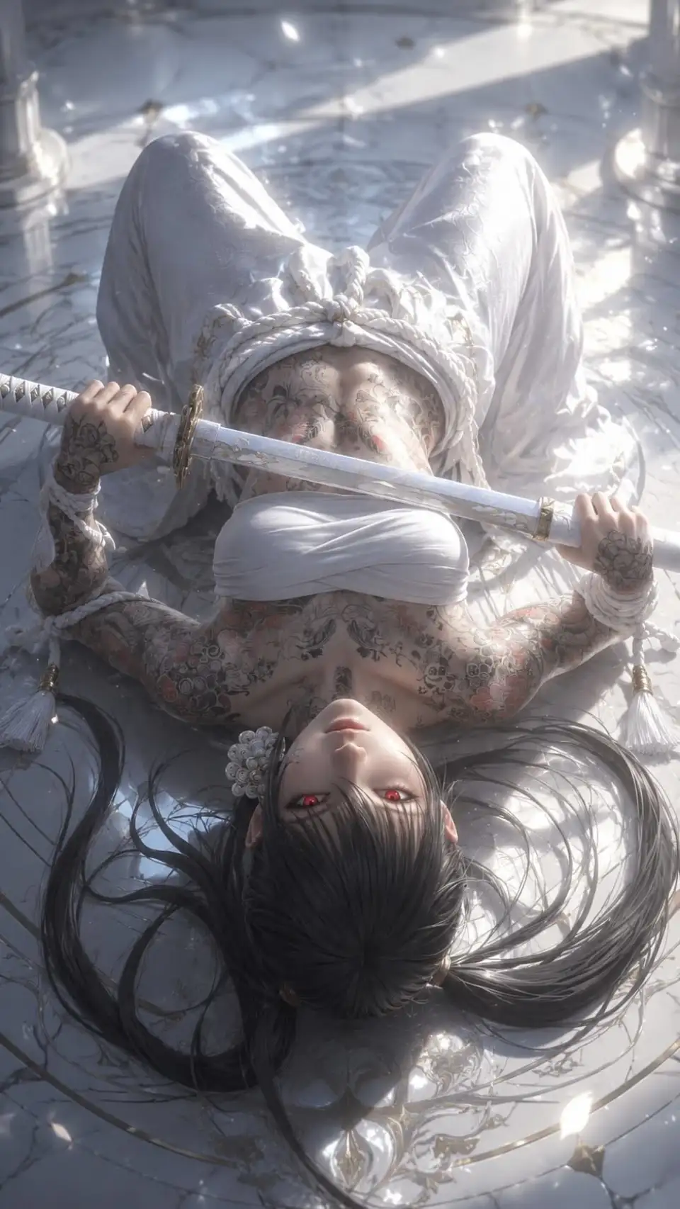白刃红瞳：大理石殿上的纹身武士
