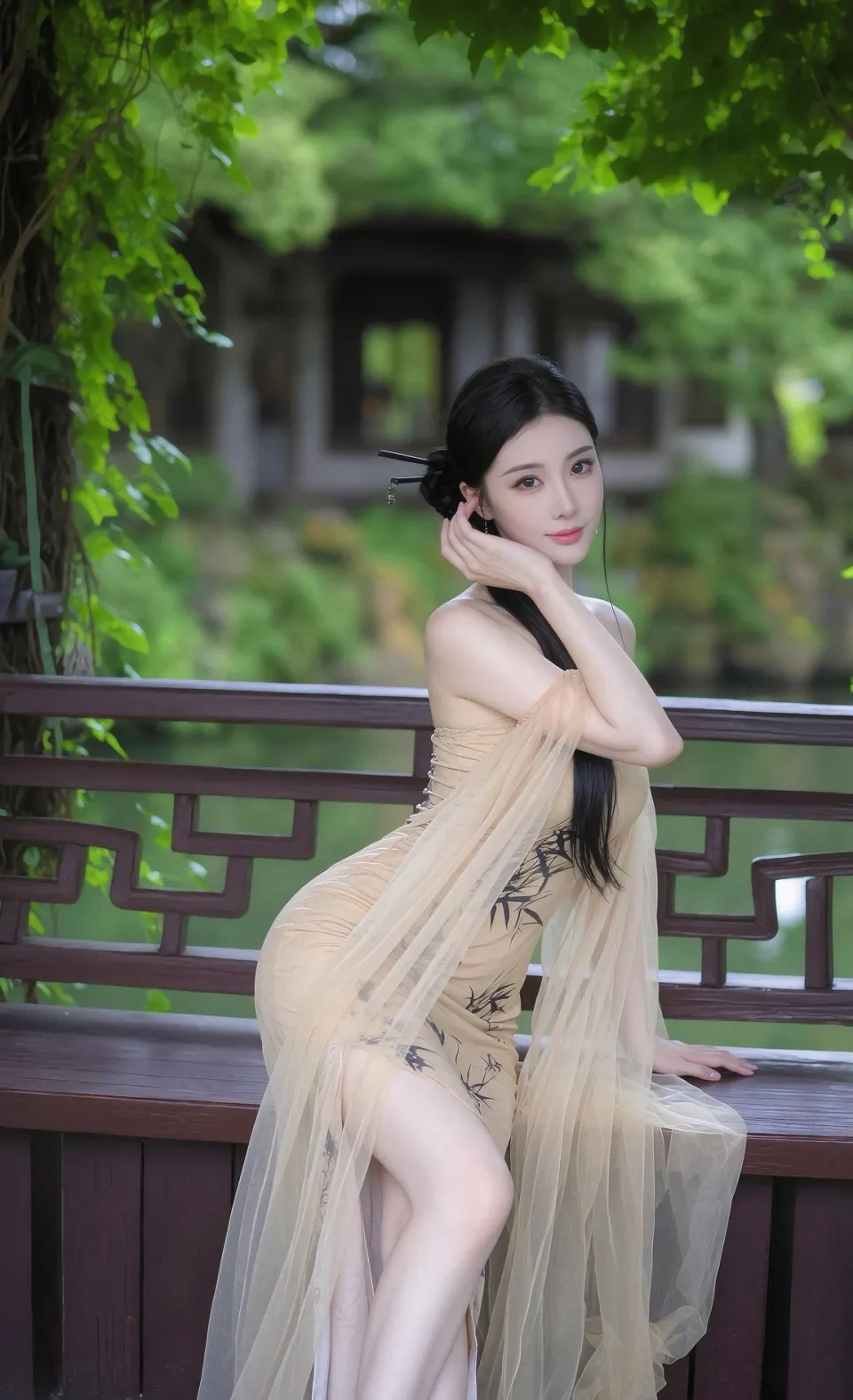 竹影水墨园林